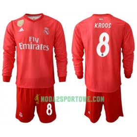 Koszulka Real Madryt Kroos 8 Dziecięcy Trzeci Stroje Piłkarskie 2018/19 Długi Rękaw